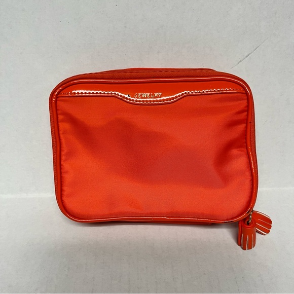 Kate Landry Handbags - Kate Landry Orange jewelry storage travel organizer vanity bag gift accessory
